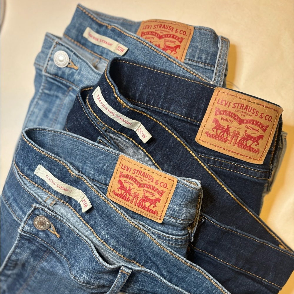 Levi's Ws 20W Blue Denim Jeans Trio